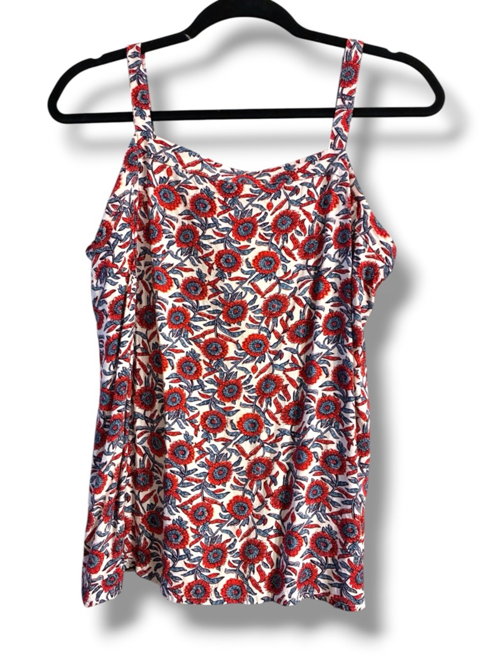 🌺 Old Navy Floral Tank Top Women’s Large Smocked Back Adjustable Straps